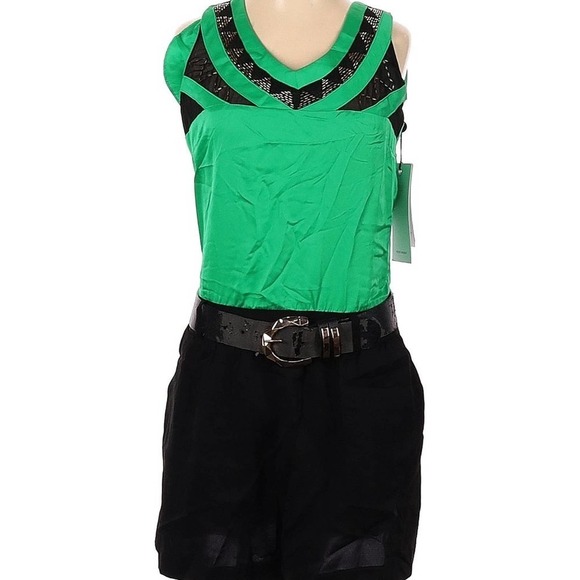 Vero Moda Dresses & Skirts - Vero Moda Romper Size XS NWT Black and Green